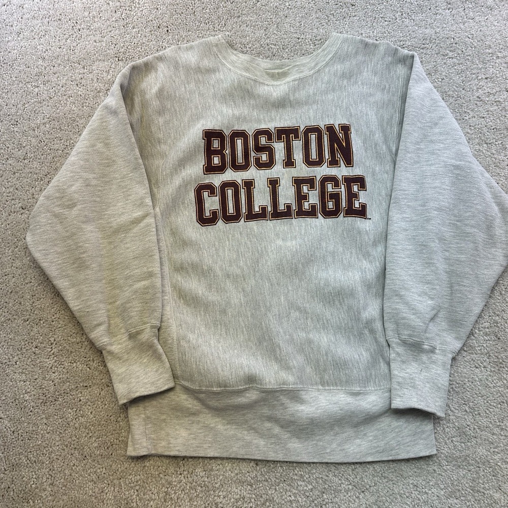 Vintage 90s Champion Reverse Weave Boston College Crewneck Sweatshirt Medium‎